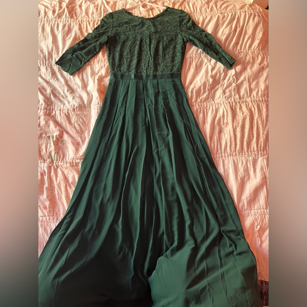 evergreen maxi dress